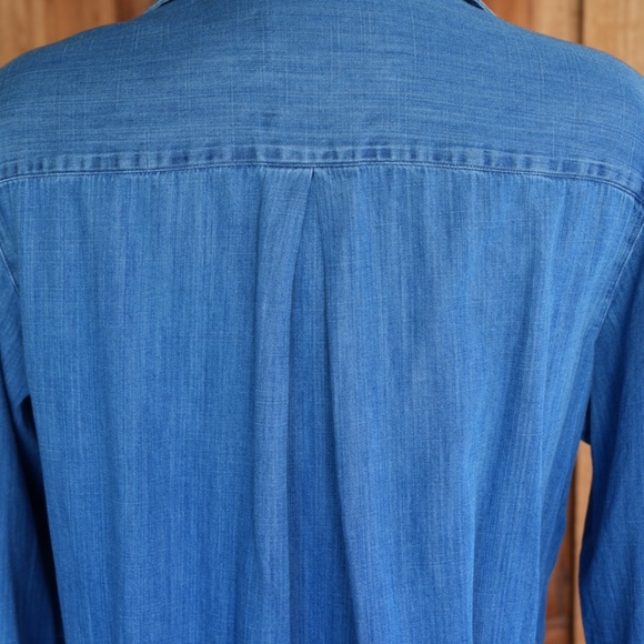 Grayson 100% Cotton Jean Denim Button Down Midi Shirt Dress Woman's Size M - Picture 13 of 17